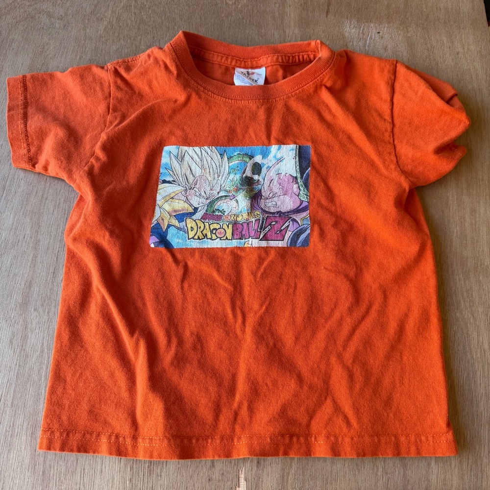 Vintage Yazbek Dragon Ball Z Kids Orange T-Shirt Size Small S 3T 4 4T